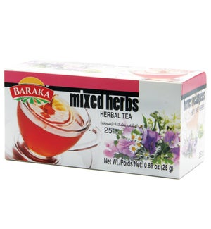 Tea Mixed Herb filter bags "Baraka" 25 Cts * 12